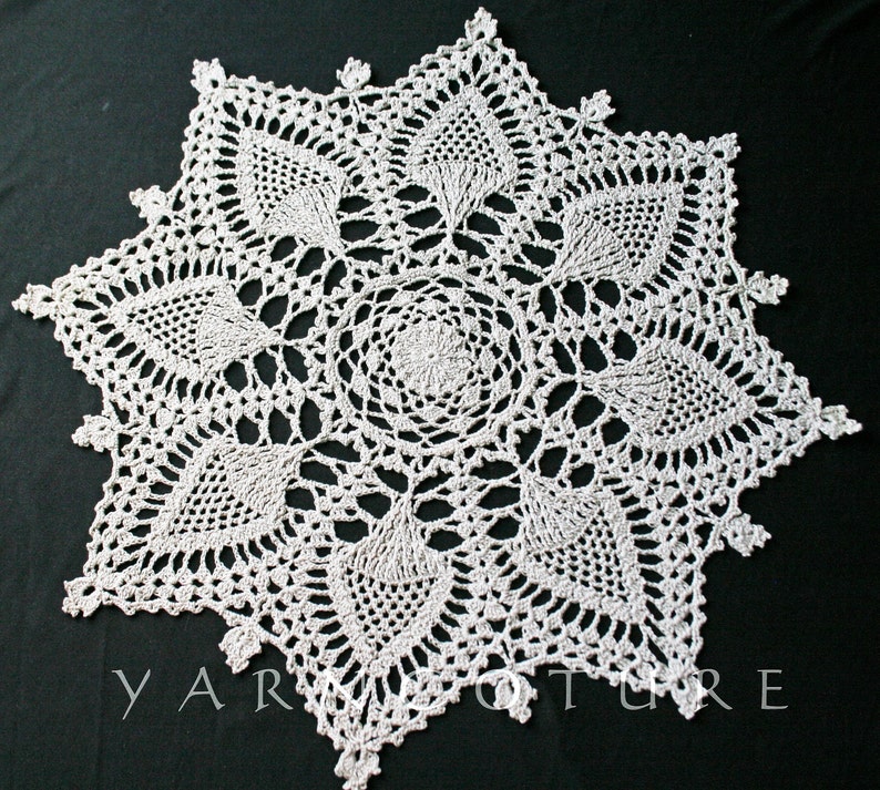 Extraordinary Crochet Pineapple Doily Placemats Luxurious Home Decor image 3