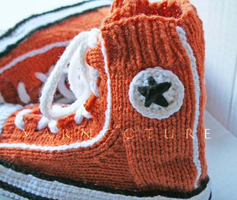 Handknit Famous Maker Inspired Sneakers / Slippers / Unisex image 2