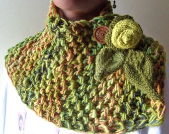 The Enchanted Garden LUXURIOUS Knit Cowl / Neckwarmer LISTING For Deborah Lake-Wagner