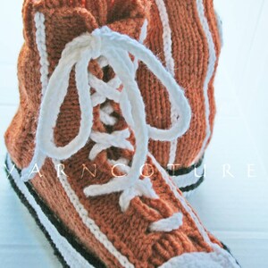 Handknit Famous Maker Inspired Sneakers / Slippers / Unisex image 3