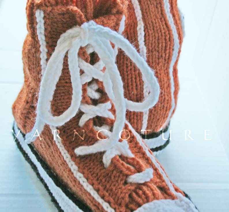 Handknit Famous Maker Inspired Sneakers / Slippers / Unisex image 3