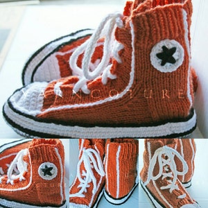 Handknit Famous Maker Inspired Sneakers / Slippers / Unisex image 1