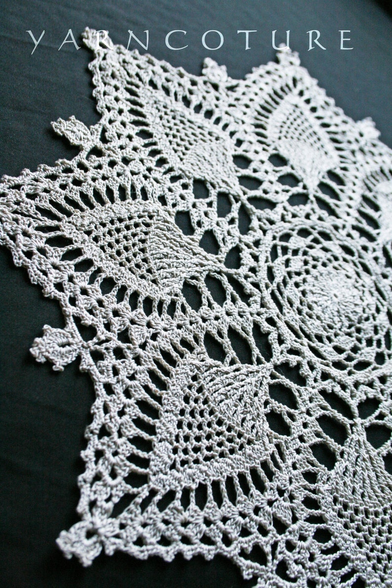 Extraordinary Crochet Pineapple Doily Placemats Luxurious Home Decor image 1