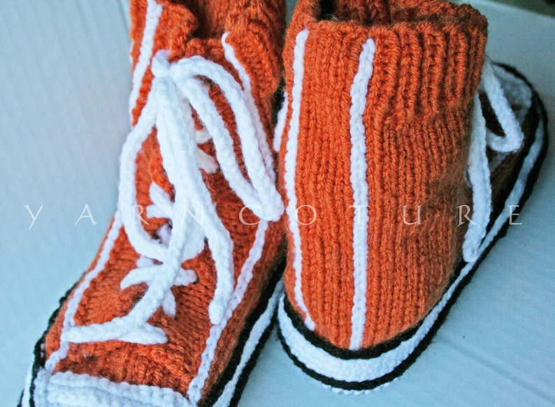 Handknit Famous Maker Inspired Sneakers / Slippers / Unisex image 4