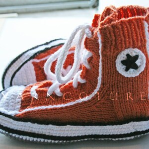 Handknit Famous Maker Inspired Sneakers / Slippers / Unisex image 5