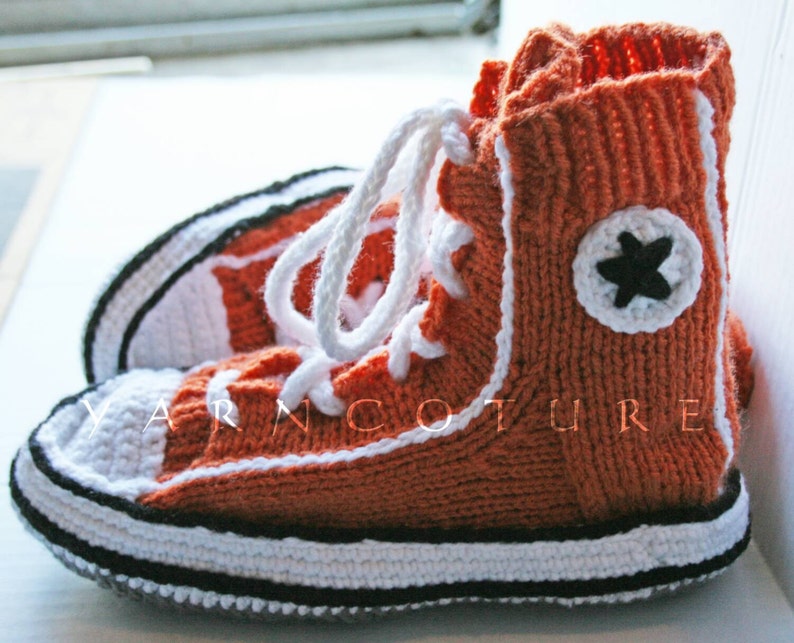 Handknit Famous Maker Inspired Sneakers / Slippers / Unisex image 5