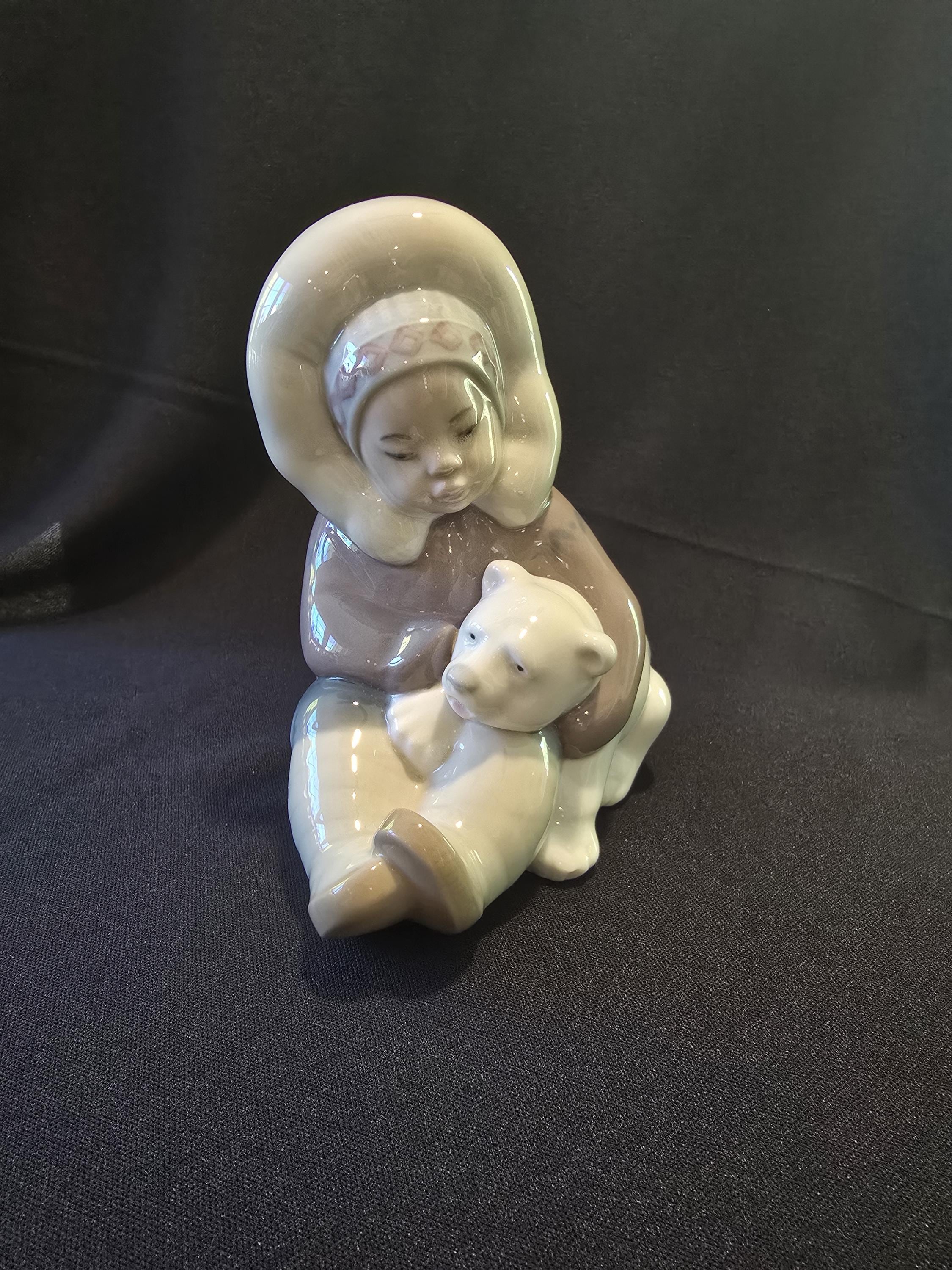 Lladro Polar Bear and Eskimo - Etsy