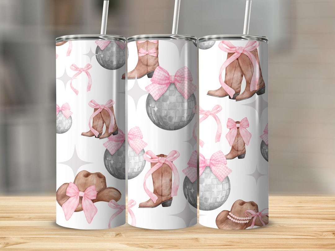 Pink Happiest Cowboy Tumbler