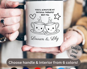 Custom 11oz/15oz PT Bestie Mug, Personalized Best Friend Mug, Gift For Bestie, Bestie Ceramic Mug, Physical Therapist Best-Tea Forever Mug
