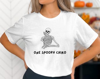 Spooky Chiropractic T-shirt, Funny Skeleton Shirt, Chiropractor