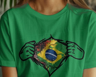 Brazilian Flag Unisex T-Shirt: Brazil Soccer Pride Tee