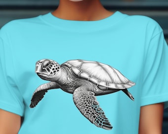 かわいいウミガメのTシャツ - 動物好きへのギフト