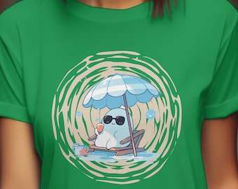 Strand Geist T-Shirt, lustige Sommer Urlaub T-Shirt