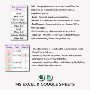 Client Communication Tracker Template, Customer Communication Log ...