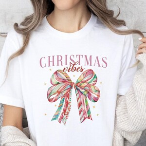 Coquette Christmas Shirt, Christmas Tshirt, Holiday Gift, Christmas Bow Shirt, Coquette Bow Shirt, Christmas Tee, Shirts for Women