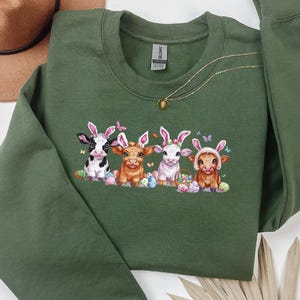 Easter Cow Shirt, Heifer Easter Day Shirt, Funny Easter Shirt, Gift For Easter, Easter Animal Shirt, Cute Easter Shirt, Easter Sweatshirt