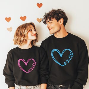 Matching Couple Heart Shirt, Valentines Day Custom Name Love Shirt, Red Heart Shirt, Wedding Anniversary Wife Husband Tee, Couples Love Tee