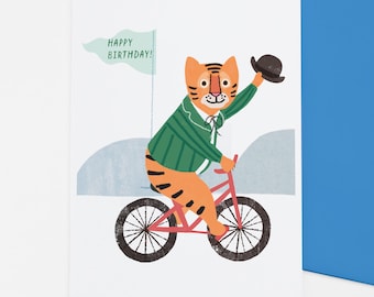 Dapper Tiger birthday card