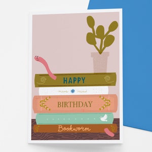 Bookworm birthday card