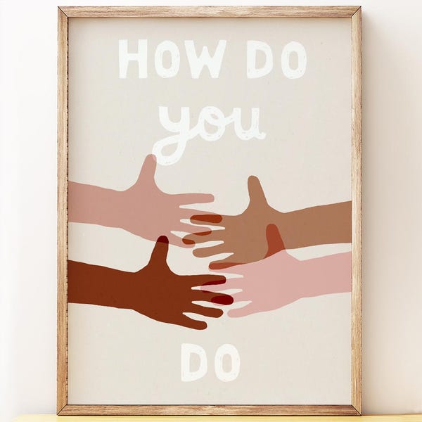 Happy, positive 'How do you Do' children's room art