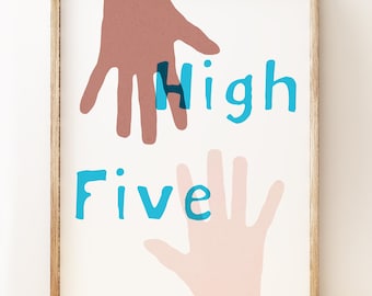 High Five - fun kids wall art