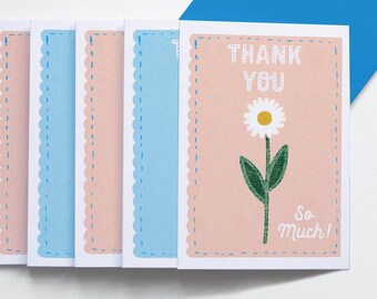 Daisy - set of 8 thank you cards