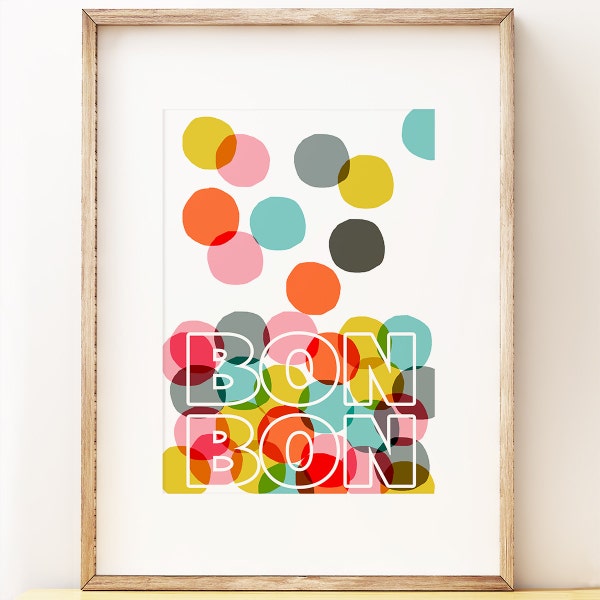 Bon Bon - bright, graphic, colourful kids wall art