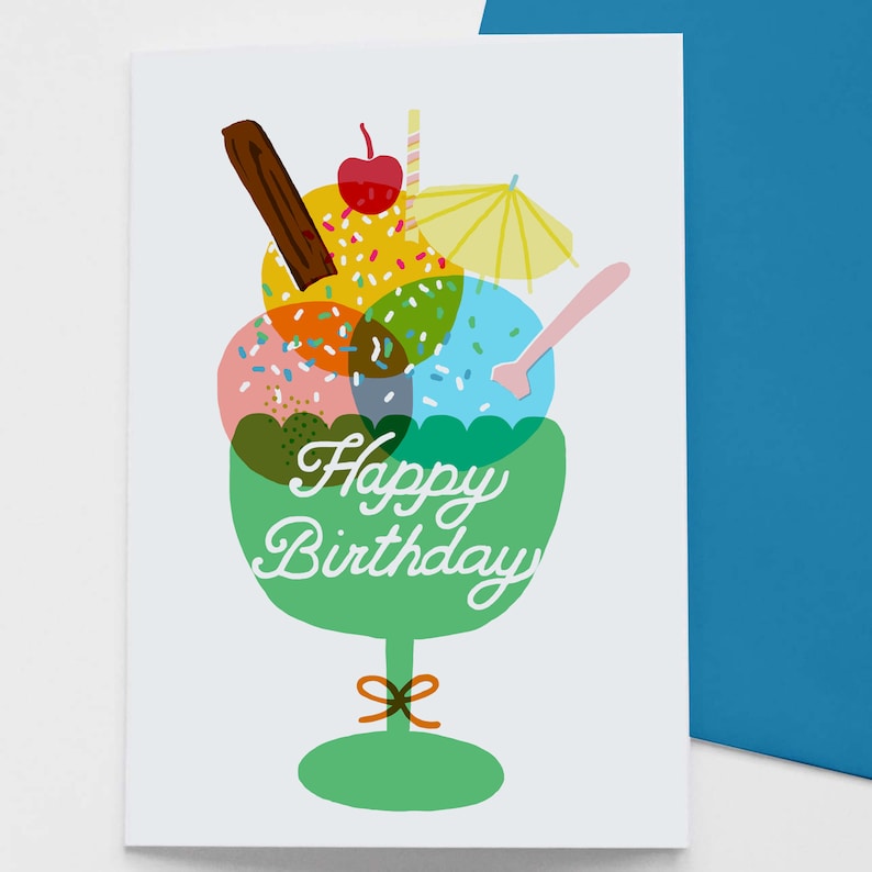 Ice Cream birthday card image 1