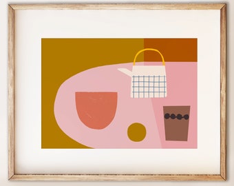 Counter No.3. Modern still life art print - NEW