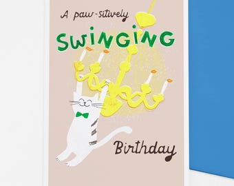 Fun cat birthday card