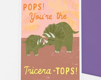 Father's Day Triceratops card