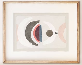 Abstract art print no.15. Overlapping shapes for a modern home