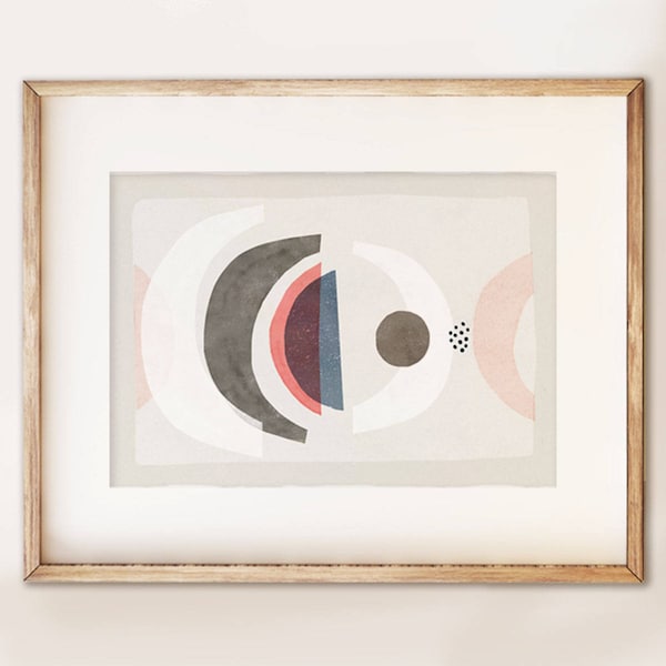 Abstract art print no.15. Overlapping shapes for a modern home