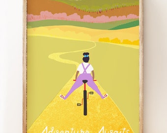 Adventure Awaits wall art for kids rooms or dorms