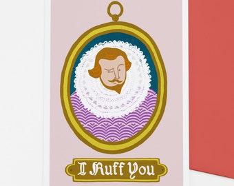 I Ruff You - fun history themed Valentine's card