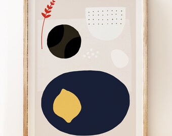 Modern art print 'Kettle's Yard Lemon', for modernist home