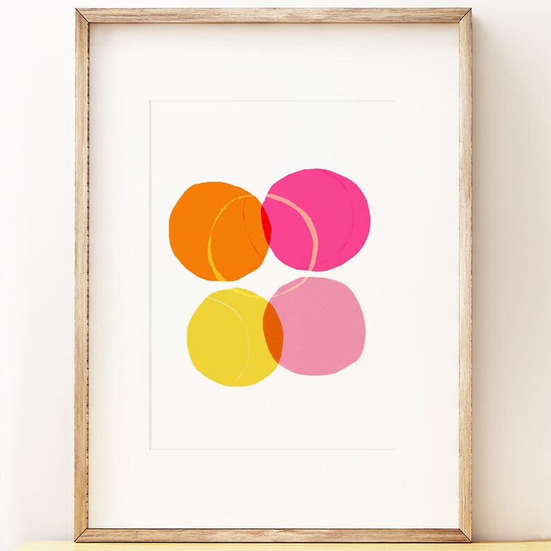 Circles wall art print. 'Circles series 1'. Modern art Etsy