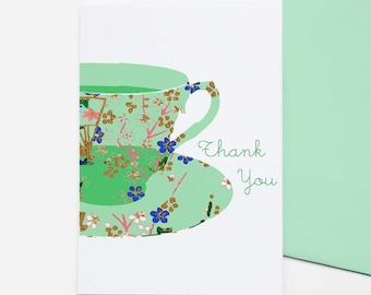 Teacup - thank you card