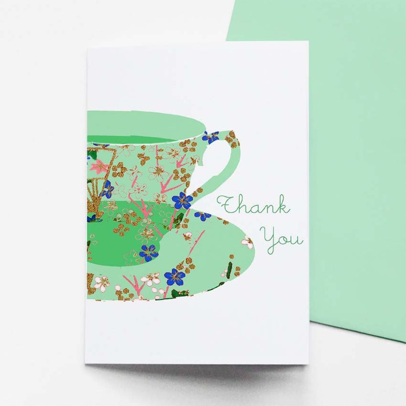 Teacup thank you card image 1