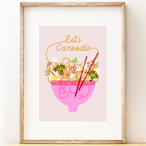 Modern kitchen art print 'Let's Canoodle' gifts for cooks image 2