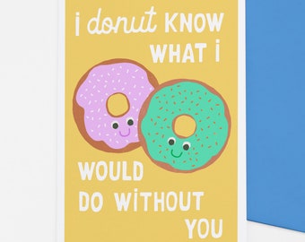 Donut valentine card