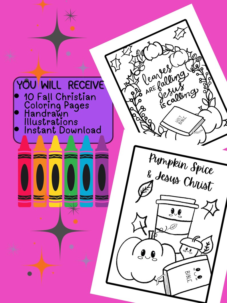 Fall Calling Pages Fall-themed Religious Coloring Pages for Children | Instant Download ...