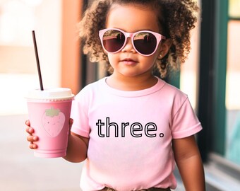 3rd Birthday Shirt - Toddler Tee, Three Year Old Outfit