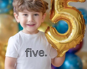 5th Birthday Shirt: Soft Cotton Youth Tee
