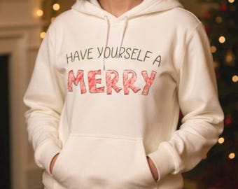 Merry Christmas Hoodie, Festive Holiday Gift, Cozy Pullover