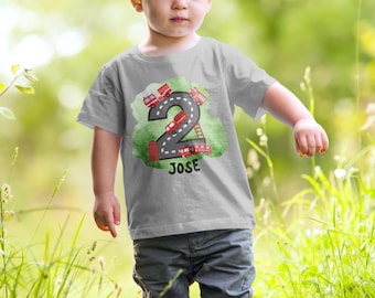 Firetruck Birthday Toddler Tee: Custom Kids T-Shirt