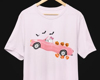 Halloween Ghost Tee Shirt, Spooky Shirt, Pumpkin, Bat, Ghost Top, Halloween TShirt, Fall Shirt, Halloween Costume Shirt