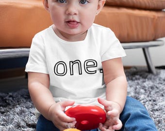 First Birthday Shirt: 1 Year Old Toddler Cotton Tee