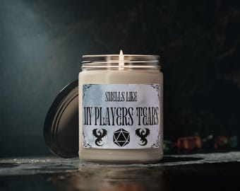 Vela de DM "Lágrimas de Jugador" de DND / Vela de fantasía divertida para regalos de juegos TTRPG