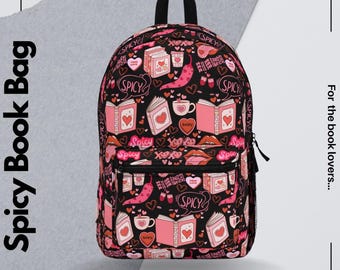 Cartable Romance épicé : cadeau de lecture pour elle | Sac à dos livresque pour lecteurs